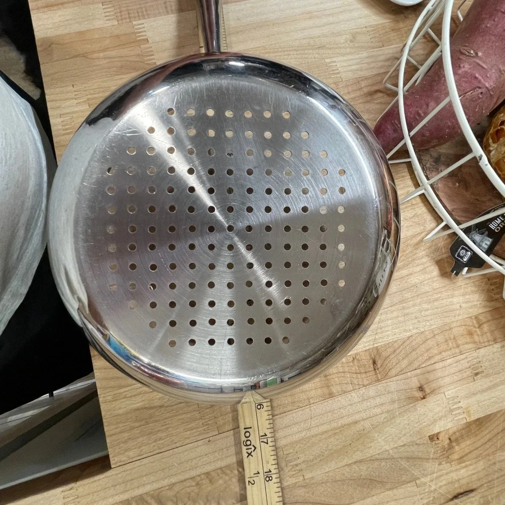 All-Clad Stainless Steel Steamer Basket Insert Perforated Riveted Handle 8in